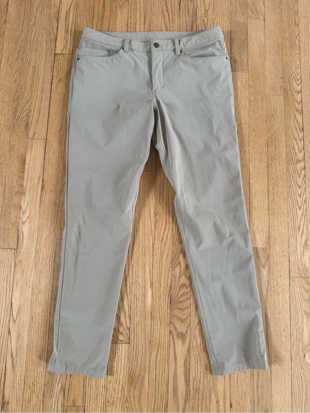 Lululemon Mens ABC Regular Fit 5 Pocket Green Stretch Casual Pant Size 34